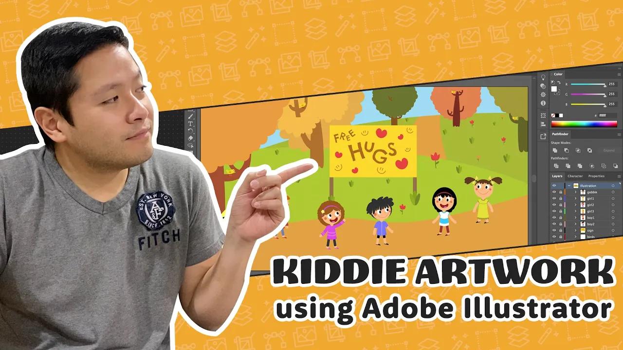 Kiddie artwork using Adobe Illustrator
